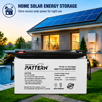 Batterie AGM à décharge profonde sans entretien PATTERN 12V 150Ah pour système d'alarme incendie et surveillance de sécurité