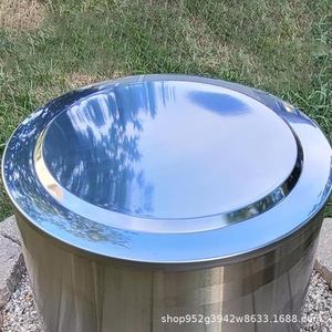 Tapa para estufa de leña para exteriores KZGZ, 8 mm de grosor, acero inoxidable 304, resistente al óxido, para uso en camping, patio e interiores. - Product Image 2