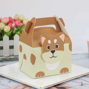 Scatole regalo all'ingrosso scatole bomboniere per feste animali con leone cane caramelle scatole pieghevoli per bambini Baby Shower compleanno - Product Image 4