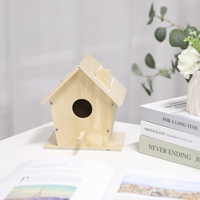 Kit de nichoir pour oiseaux DIY, grand nichoir en bois non fini avec supports, jouets DIY, nichoir en bois