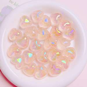 Haute qualité paillettes UV nuit étoilée lueur potelé coeur perles bricolage artisanat fournitures pour téléphone chaînes porte-clés - Product Image 4