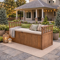 Abri de jardin extérieur en bois de haute qualité, écologique, imperméable et traité thermiquement, avec banc de rangement intégré, facile à assembler
