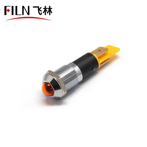 Flin 12 mét 19 Mét Pin push button LED chỉ số đèn 1/2 inch kim loại thí điểm đèn núi 110 220 Volts - Product Image 4