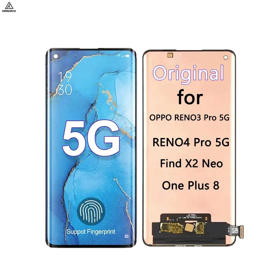 شاشة اموليد 6.5 بوصة أصلية لهاتف One Plus 8 شاشة استبدال OPPO Reno3 Pro 5G LCD Reno4 Pro 5G شاشة OLED 1+8 X2 Neo 5G