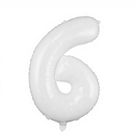 Ballons chiffres blancs de 32 pouces avec autocollants joyeux anniversaire colorés, décoration d'anniversaire, accessoires photo, ballons en feuille d'aluminium