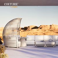 Ensemble de meubles de jardin pour hôtel, canapé de jardin en tissu, chaise longue de patio, ensembles de jardin complets