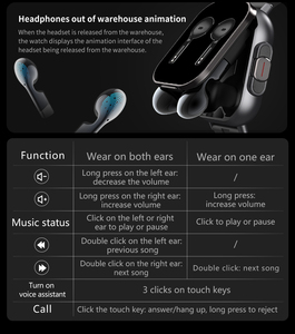 Reloj Inteligente D8 2 <span class=keywords><strong>en</strong></span> 1 con Auriculares TWS, Llamadas Bluetooth, NFC, Resistente al Agua IP67, Pantalla HD <span class=keywords><strong>de</strong></span> 2.01'', Monitor <span class=keywords><strong>de</strong></span> Ritmo Cardíaco, Rastreador <span class=keywords><strong>de</strong></span> <span class=keywords><strong>Actividad</strong></span> Física - Product Image 5
