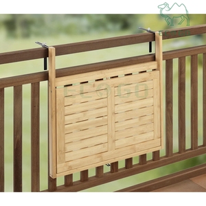 <span class=keywords><strong>Mesa</strong></span> Plegable de Bambú Resistente para Balcón, <span class=keywords><strong>Mesa</strong></span> Colgante en el Barandilla del Balcón con Soportes de <span class=keywords><strong>Pared</strong></span> Totalmente Ajustables y Tablero de <span class=keywords><strong>Mesa</strong></span> para Balcón - Product Image 4