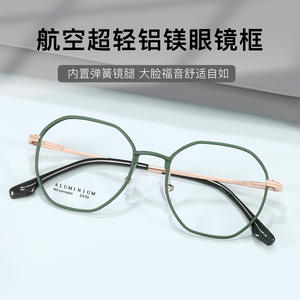 Montures de lunettes en alliage d'aluminium et de magnésium, monture octogonale complète, légères, décontractées, unisexes, pour adultes, 2430 - Product Image 3