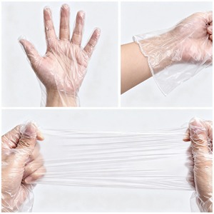 Kangle Disposable Soft Waterproof Lightweight Durable HDPE Gloves 500 Pieces Medium Thick Kitchen Cleaning Home Commercial Food - Product Image 2