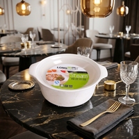 LONGSTAR Bols en PP de taille moyenne, compatibles micro-ondes, avec doubles poignées et couvercles à clipser, récipients de stockage alimentaire portables pour la cuisine et la maison, pour la fraîcheur