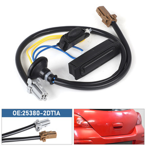 Tailgate <b>Switch</b> YC102699-BK For Nissan Tiida Versa Latio C11 2005-2012 12V Black Independent SPST - Product Image 4