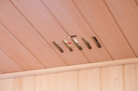 Salle de sauna infrarouge à double couche pour une utilisation familiale multi-personnes, sauna à vapeur sèche à double face en verre