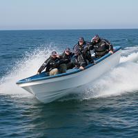 Grandsea 7m luxe en fibre de verre Wasen bateau insubmersible nouvel état avec moteur hors-bord à essence pour la pêche sportive