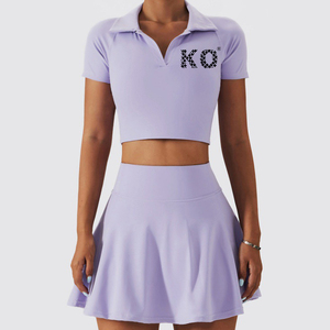 Damen Zweiteiler Set Crop Top und Rock Freizeitkleidung mit Eigenem Logo Damen-Outfit Freizeitkleidung Hersteller - Product Image 6