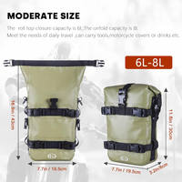 Sacoche latérale de moto imperméable 7L, sac à bagages arrière pour l'aventure tout-terrain OEM