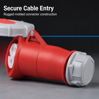 CHENF – Connecteur de câble mobile industriel femelle, prise portable rouge, broches en cuivre pur, indice IP67, ignifuge, vente directe usine