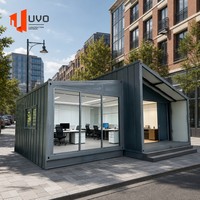 Maison conteneur modulaire UVO avec toit en pente 40 pieds, villa de luxe, cabane de villégiature, bureau préfabriqué, maison CE AS NZS pour les États-Unis, l'Australie et la Nouvelle-Zélande