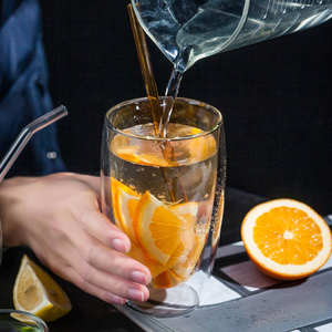 كوب زجاجي عالي الجودة من البوروسيليكات مخصص للقهوة والشاي وزجاجة بيرة صغيرة الزجاج مزدوجة الزجاجات عالية الجودة من زجاج البوروسيليكات - Product Image 3