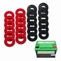 24 Pack Rondelle In Fibra di Rosso e Nero Della Batteria del Terminale Anti Corrosione