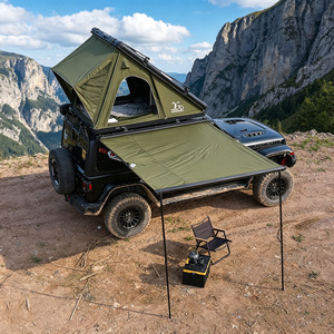 Auvent latéral de voiture en aluminium 2x2m, tente rétractable pour SUV et pick-up avec bande lumineuse LED USB pour <span class=keywords><strong>camping</strong></span> tout-terrain <span class=keywords><strong>4x4</strong></span> - Product Image 2