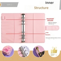 Carnet à feuilles mobiles en cuir PU, style coréen, motif Cœur Tour Eiffel Paris Macaron A6, pour rangement exclusif, coffret cadeau de luxe