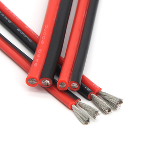 Fil de silicone flexible noir et rouge à <span class=keywords><strong>2</strong></span> conducteurs, câble électronique en cuivre étamé 8/<span class=keywords><strong>10</strong></span>/12/14/16/18/20 AWG - Product Image 2