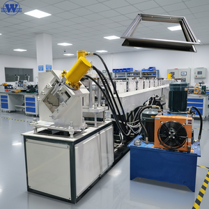 เครื่องขึ้นรูปโครงประตูเหล็กอัตโนมัติความเร็วสูงจากจีน ควบคุมด้วย PLC เครื่องขึ้นรูปเหล็กแผ่นด้วยระบบม้วน - Product Image 1