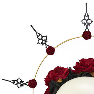 Vrouwen Feest Puntige Hoofddeksel Donkere Gothic Bloem Lolita Maagdelijke Halo Kroon Hoofdband - Product Image 3