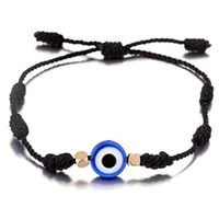 Bracelet de protection en cordon rouge Kabbale - Bijou porte-bonheur tissé à la main réglable pour hommes et femmes en gros