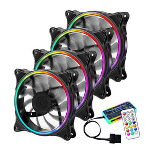 Kipas pendingin <span class=keywords><strong>CPU</strong></span>, kipas pendingin komputer untuk Desktop, kipas pendingin Pc, casing komputer RGB kustom dengan Remote kontrol 120mm - Product Image 1