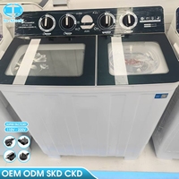 Lave-linge semi-automatique portable OEM/ODM 15 kg à double cuve avec essoreuse intégrée pour usage domestique