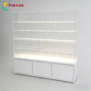 Vitrine d'exposition personnalisée en acrylique avec éclairage LED, décoration pour boutique de jouets, vitrine haute vintage en verre et acrylique pour objets de collection - Product Image 5