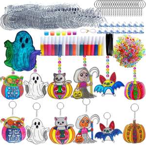 ชุดทำพวงกุญแจตกแต่งหน้าต่างลายฮาโลวีน 30 ชุด  ระบายสีเองได้  ลายแม่มด ฟักทอง ค้างคาว แมว <span class=keywords><strong>ผี</strong></span>  สำหรับงานปาร์ตี้เด็ก - Product Image 1