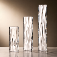 Panneaux suspendus en verre moulé effet vague d'eau moderne, séparateur de pièce, écran décoratif personnalisé pour hall d'hôtel, salon, villa