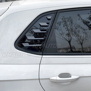Glossy Black/Carbon Look Car Rear <b>Window</b> Shutter <b>Cover</b> Trim <b>Window</b> Louver Side Vent Trim for Volkswagen Polo MK6 2018+ - Product Image 5