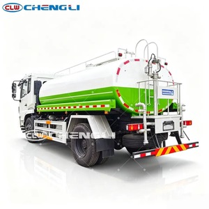 Camion pulvérisateur électrique pur CLW, double moteur en option, camion d'assainissement à énergie nouvelle pour le lavage des routes et la lutte contre la poussière, vert - Product Image 3