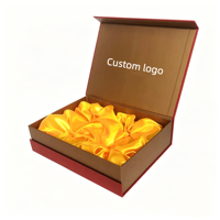 Boîte cadeau magnétique de luxe avec doublure en satin, logo personnalisé imprimé, emballage rigide pour produits cosmétiques, médicaux et pharmaceutiques