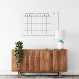 Clear Acrylic Desk Calendar Organizer Dry Erase Monthly Calendar with Notes and Task List Calendar
