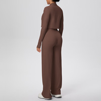 Ensemble de sport athleisure 3 pièces pour femme, uni, écologique, ultra-confortable, taille haute, extensible dans quatre directions, respirant, pour le yoga