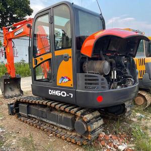 Mini-pelles d'occasion fiables Doosan DH60 DH55 DH80 en promotion, excavatrices compactes sur chenilles Komatsu, moteur Yanmar, 6 tonnes - Product Image 1