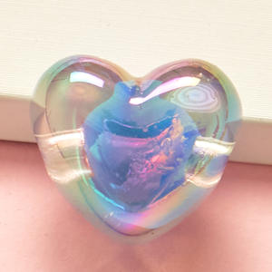 Cuentas de corazón grueso con agujero recto acrílico en accesorios de cuentas, cadena de teléfono, accesorios de Material hechos a mano DIY - Product Image 2