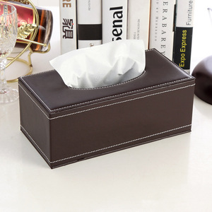 Caja de pañuelos de cuero al por mayor varios estilos caja de papel cuboide hogar sala de estar Oficina restaurante mesa de centro Uesd - Product Image 2
