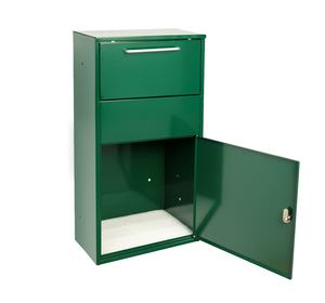 Boîte aux lettres autoportante moderne en acier inoxydable avec revêtement poudré, verrouillable, pour <span class=keywords><strong>colis</strong></span>, capacité 48L - Product Image 2