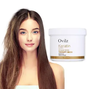 OEM Ovilz Private Label Masque capillaire à la kératine Huile d'argan Traitement professionnel Masque capillaire pour thérapie réparatrice intensive