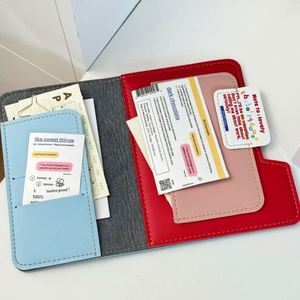 Tarjetero de Cuero PU Colorido, Cartera de Viaje para Tarjetas de Crédito, Organizador de Pasaportes para Regalos - Product Image 2