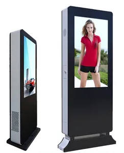 55 Zoll Outdoor Boden stehend Digital Signage Touchscreen TV 4K LCD Ad Player Kiosk