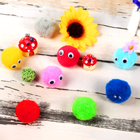 Pompons DIY 0.39 pouces, boules floues multicolores de la Saint-Valentin, pour la fabrication artisanale et les boules floues Hobby multicolores