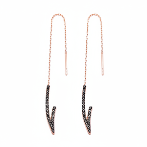 Sterling <b>Silver</b> Ear Thread <b>Earrings</b> Turkish Wholesale Sterling <b>Silver</b> <b>Chain</b> <b>Earring</b> 925 Sterling <b>Silver</b> jewellery - Product Image 2