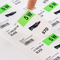 Étiquettes de codes-barres à données variables pour chaussures et vêtements personnalisés - Autocollants de prix avec code QR imperméables